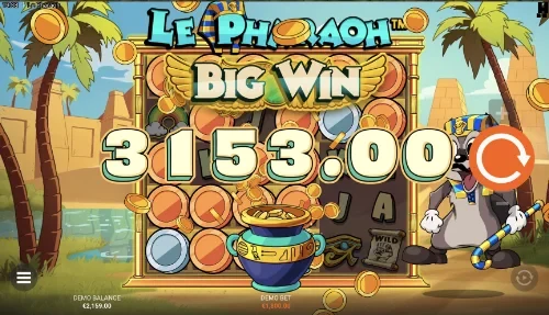 Le Pharaoh Screenshot - Gewinnlinie ueber das 6x5-Raster